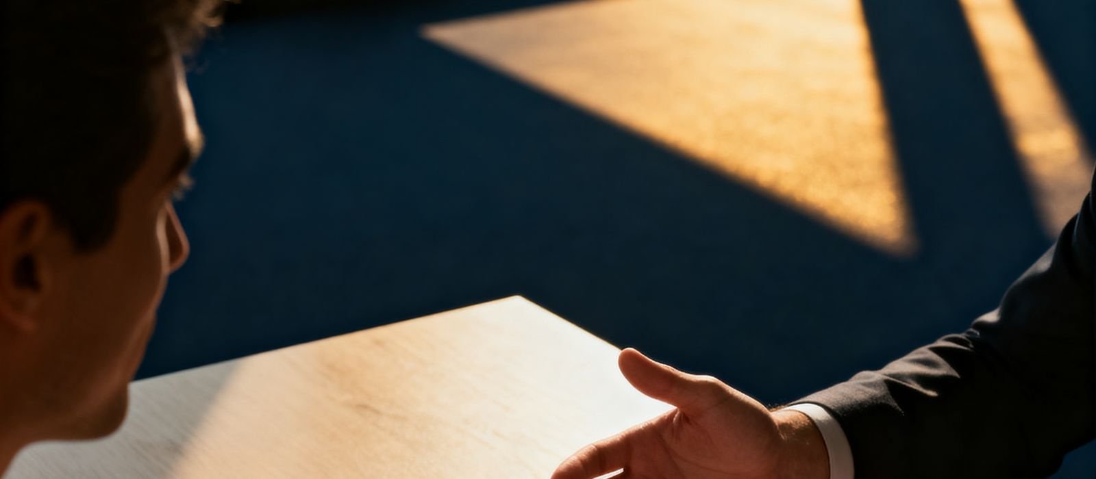 A salary negotiation across a table